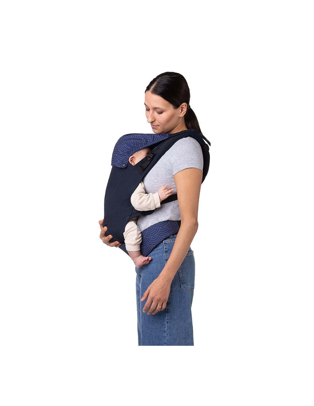 MoMi Collet Baby Carrier, Navy Blue