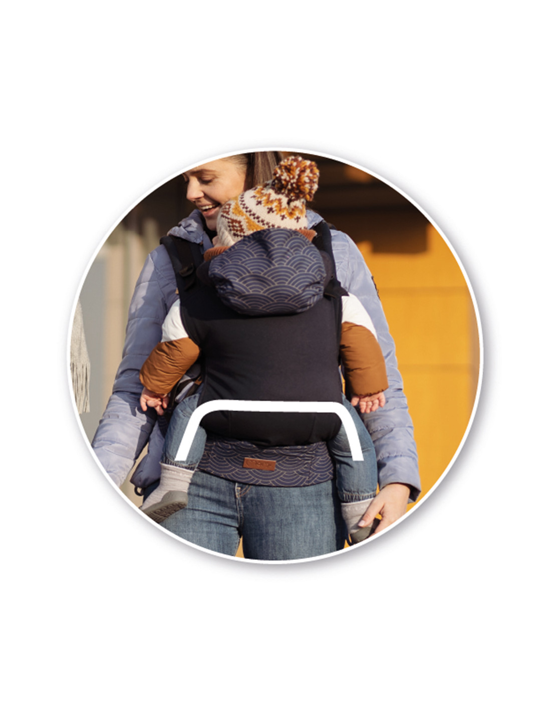 MoMi Collet Baby Carrier, Navy Blue