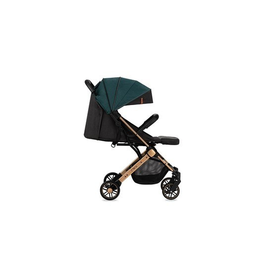 MoMi ESTELLE Stroller With Gold Frame, Green/Gold