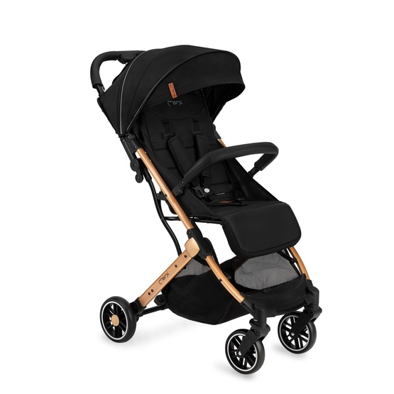 MoMi ESTELLE Pram With Gold Frame, Black/Gold