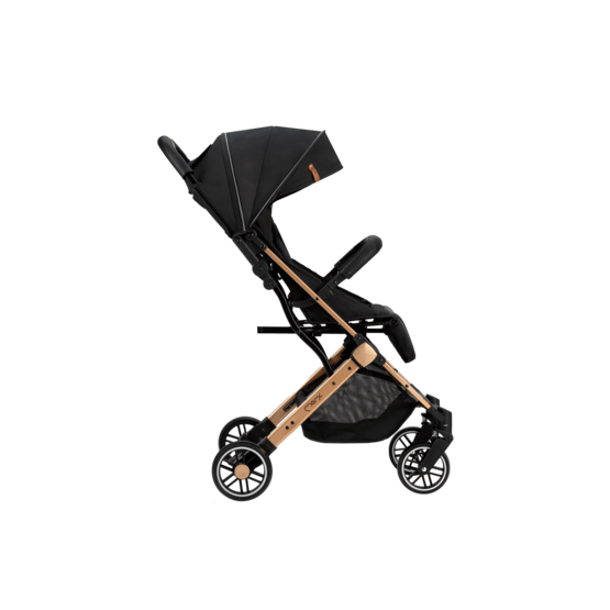 MoMi ESTELLE Pram With Gold Frame, Black/Gold