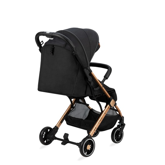 MoMi ESTELLE Pram With Gold Frame, Black/Gold