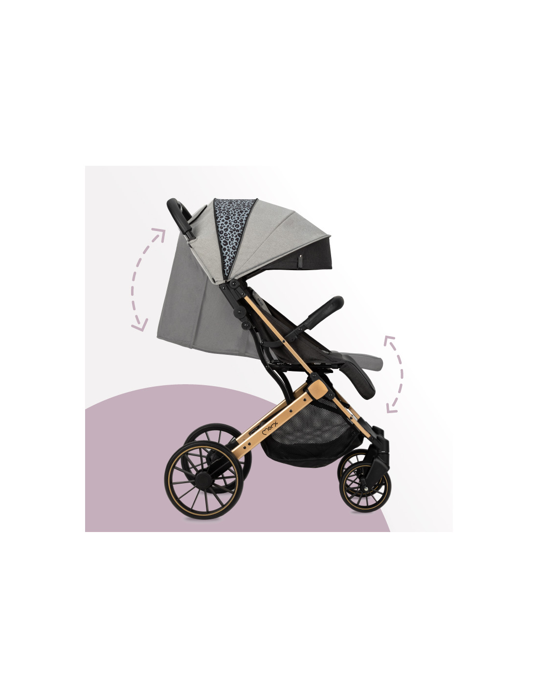 MoMI ESTELLE DAKAR Pram, Leopard Grey