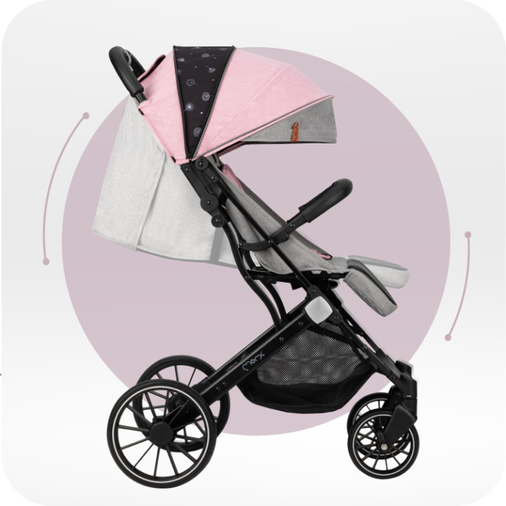 MoMi ESTELLE LIGHT PLUS Stroller, Pink