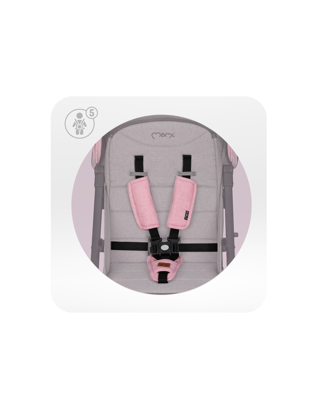 MoMi ESTELLE LIGHT PLUS Stroller, Pink