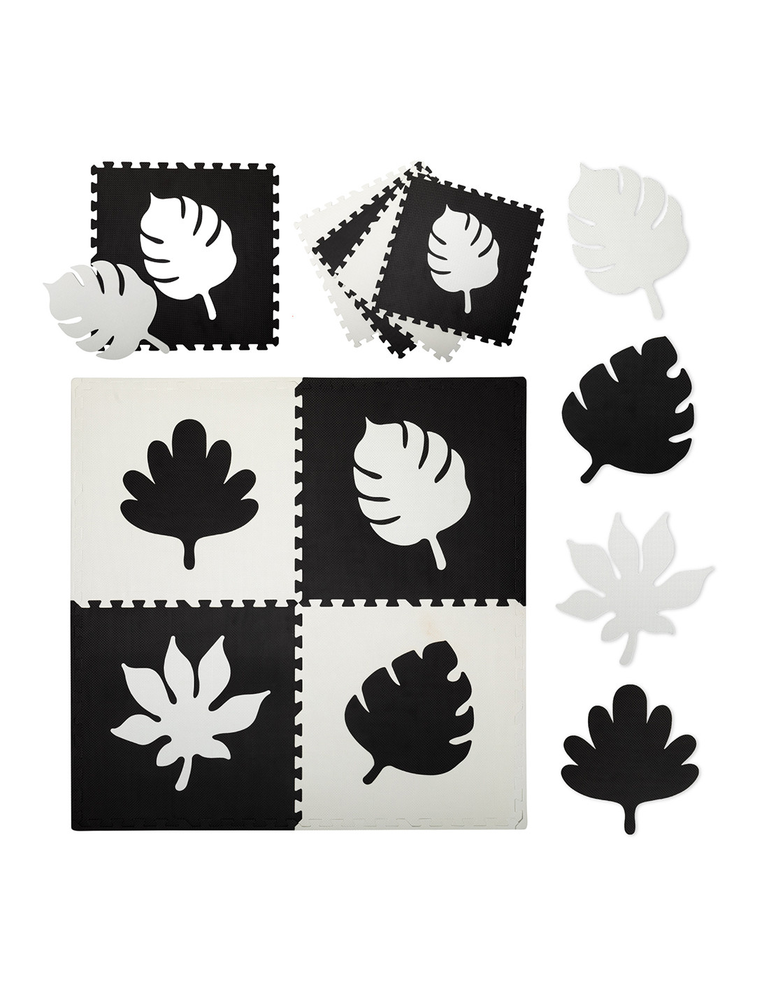 MoMi Feli Puzzle Mat In Foam, Black