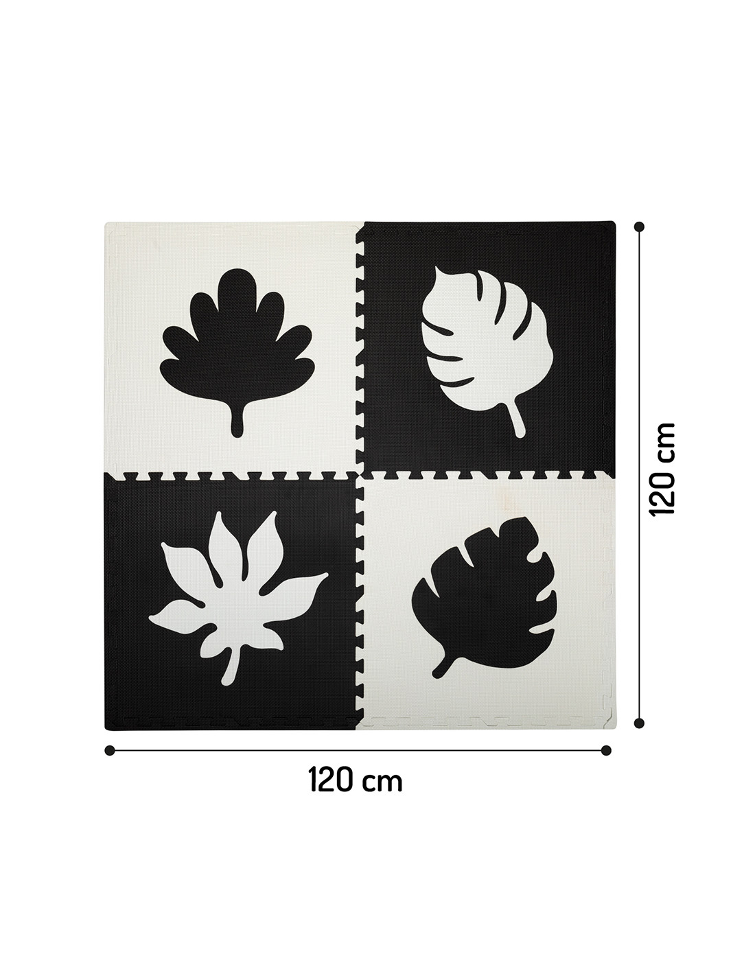MoMi Feli Puzzle Mat In Foam, Black