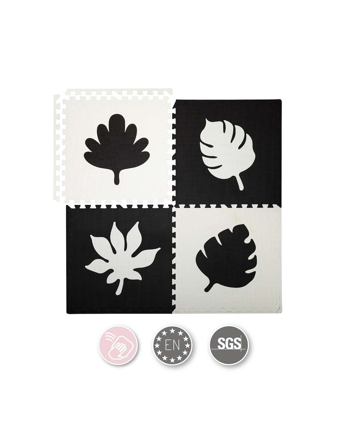 MoMi Feli Puzzle Mat In Foam, Black