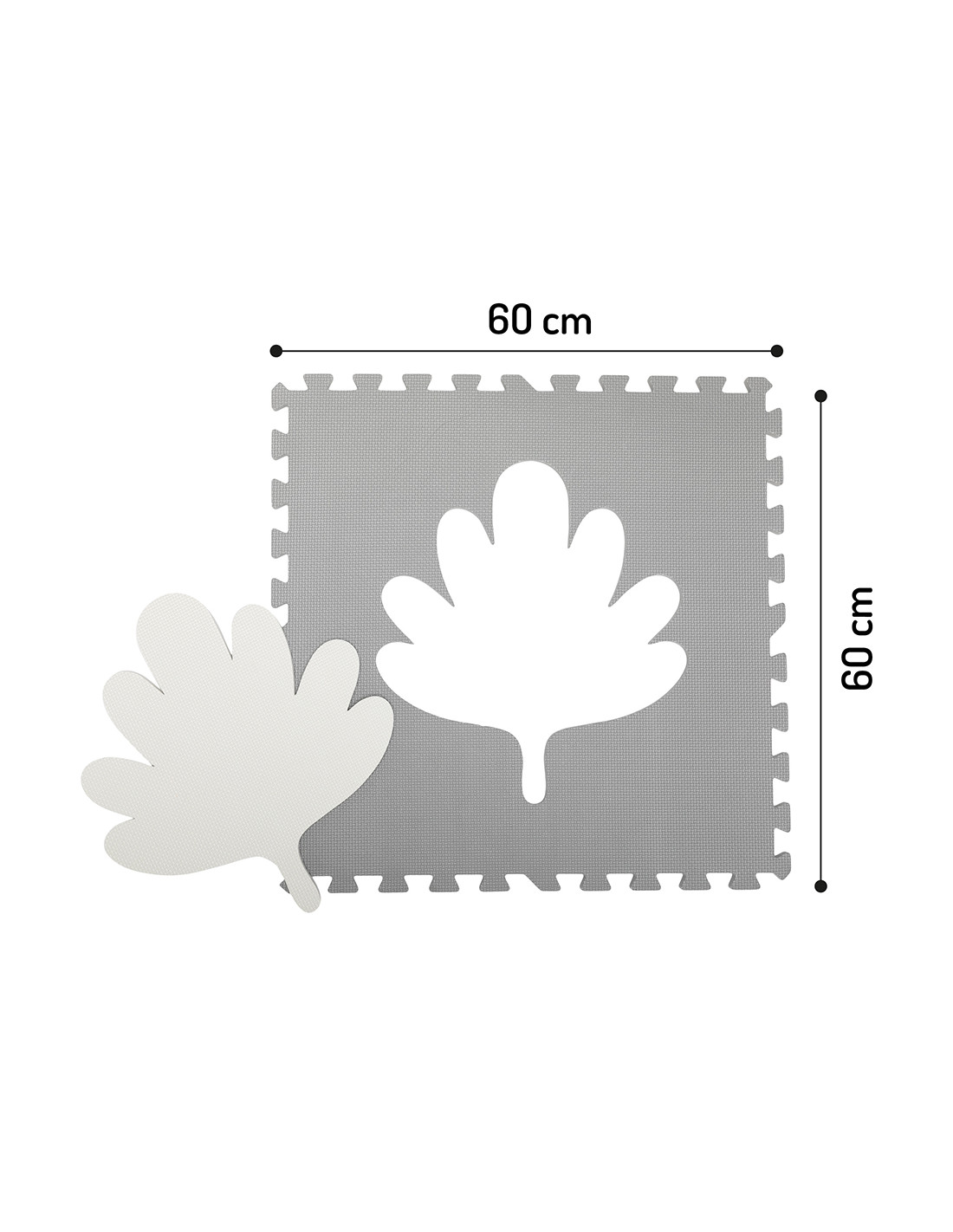MoMi Feli Puzzle Mat In Foam, Grey