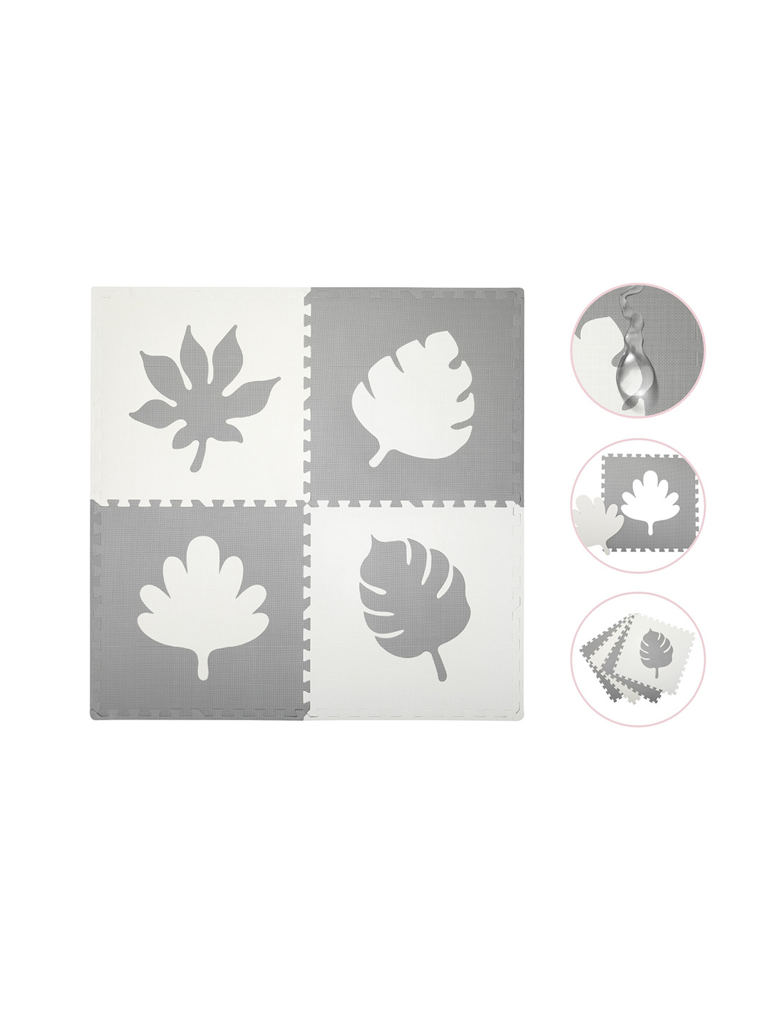 MoMi Feli Puzzle Mat In Foam, Grey