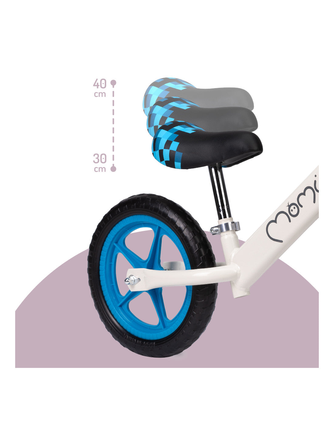 MoMi FLEET Balance Bike, White/Blue