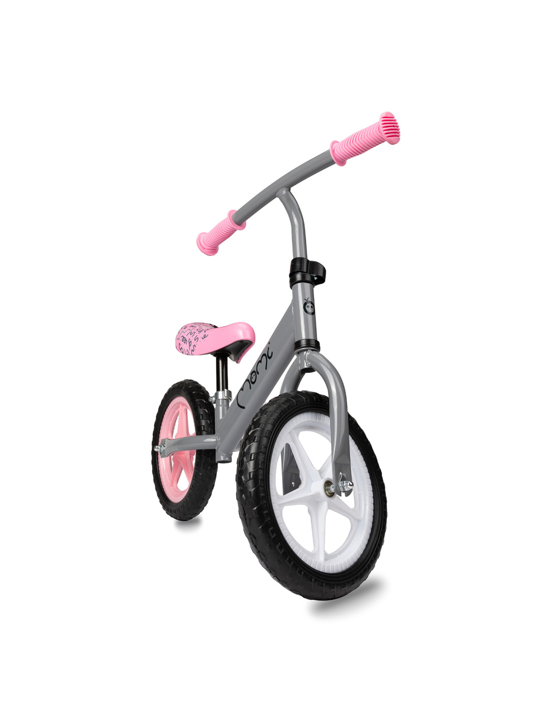 MoMi FLEET Balance Bike, Grey/Pink