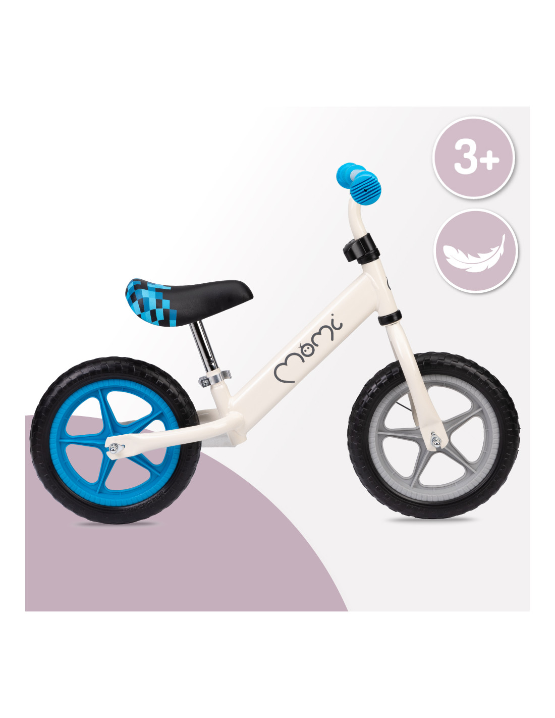 MoMi FLEET Balance Bike, White/Blue