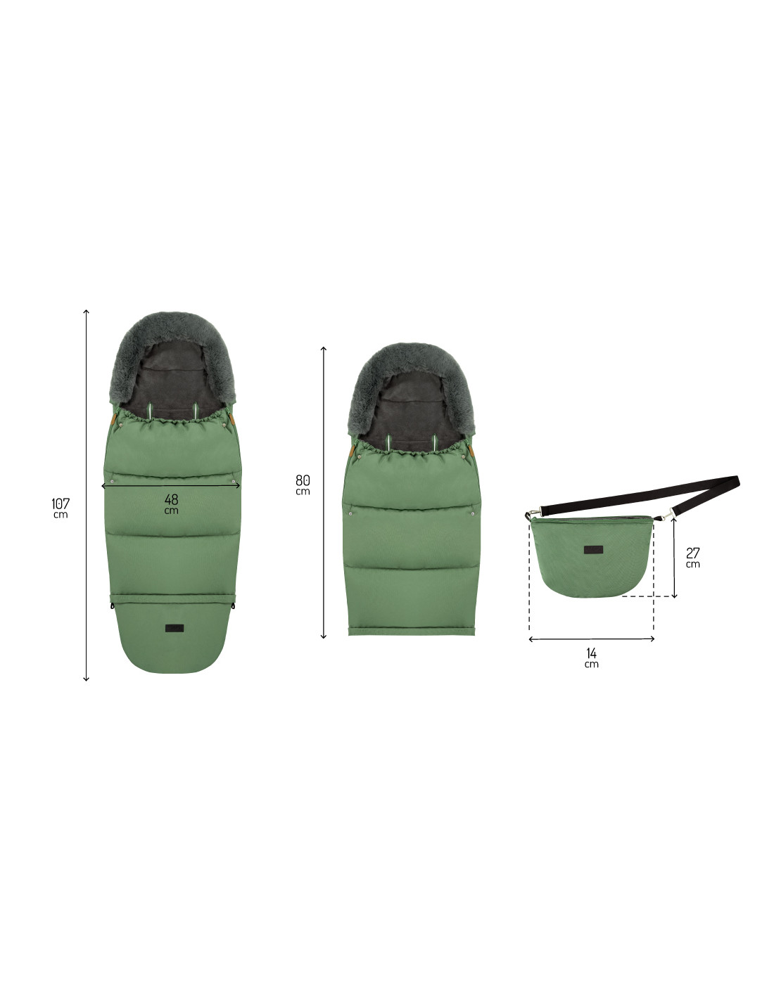 MoMi Travel Bag 2in1, Green