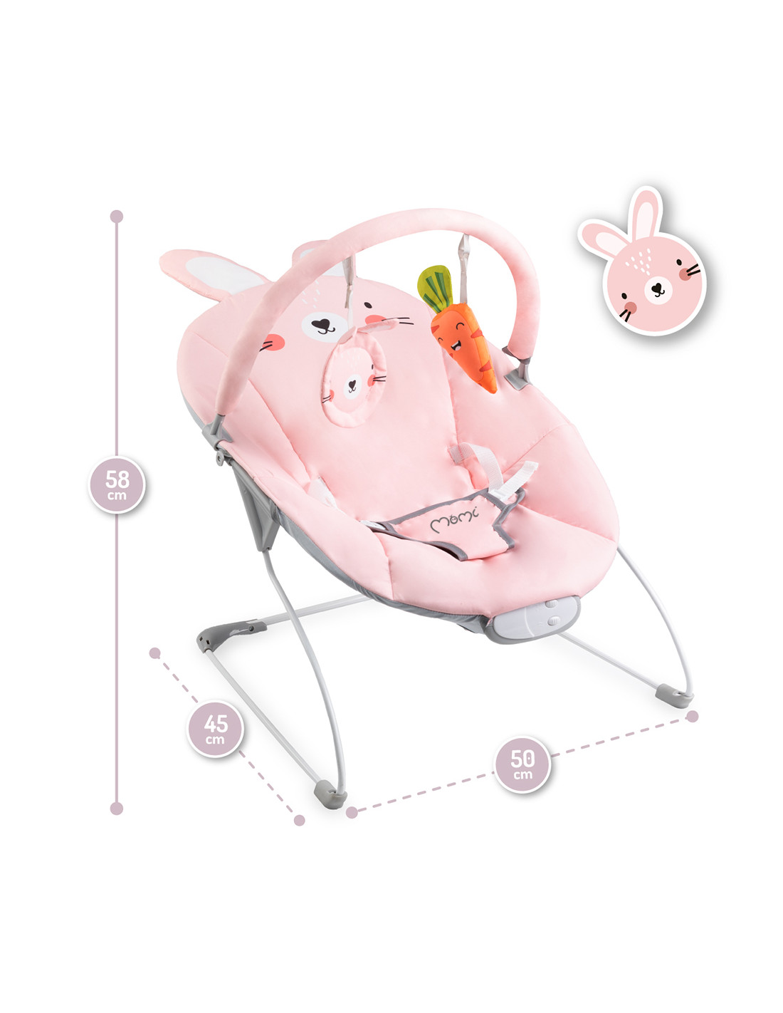 Momi GLOSSY Babysitter, Pink