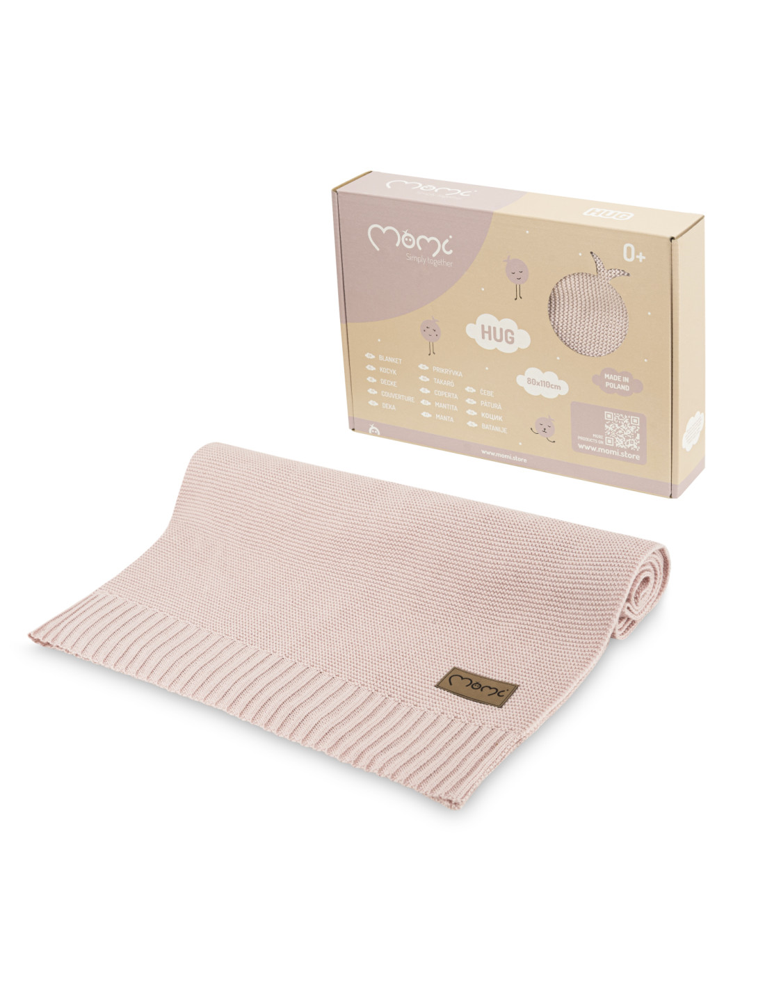 MoMi HUG Baby Blanket, Pink