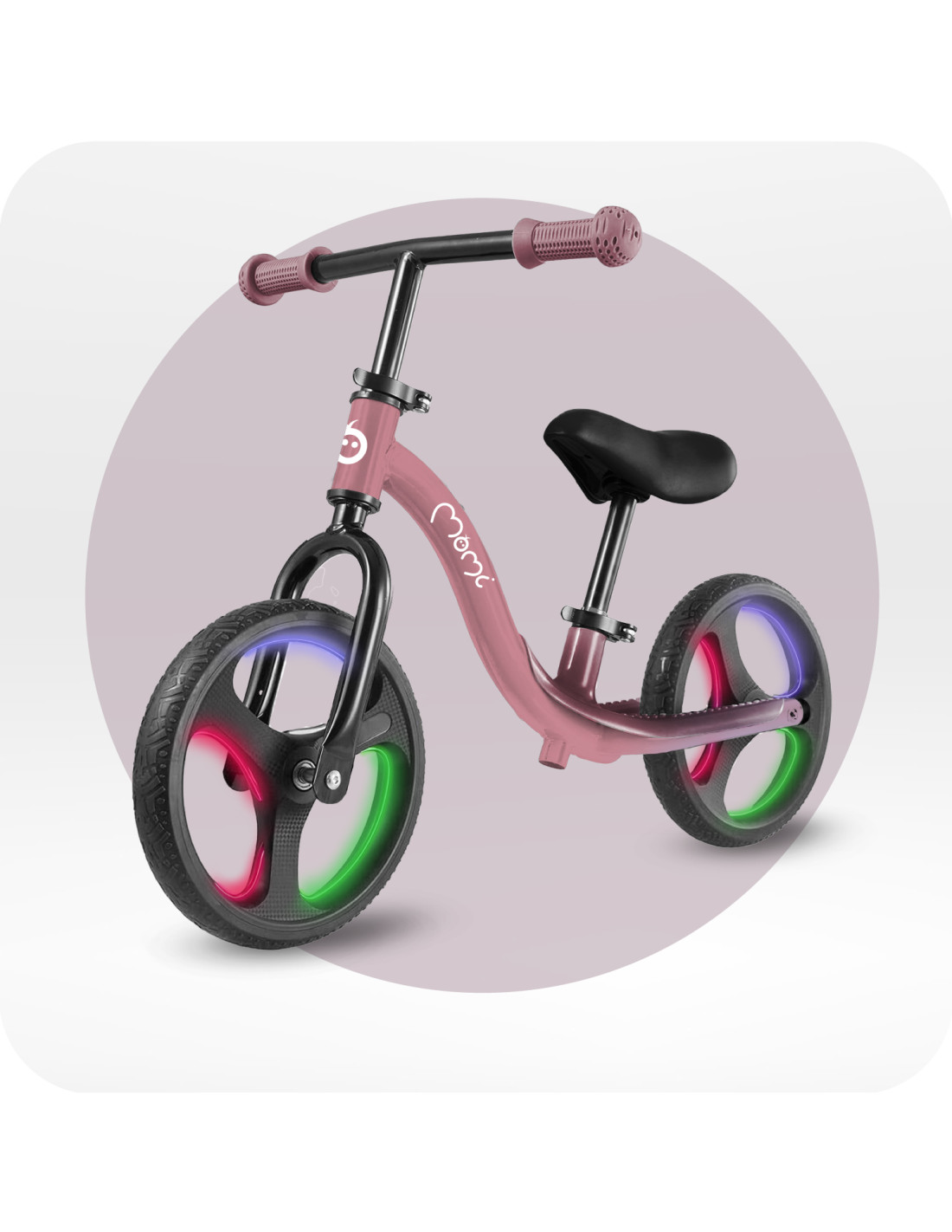 MoMi ISOKA Balance Bike With Joints, Pink