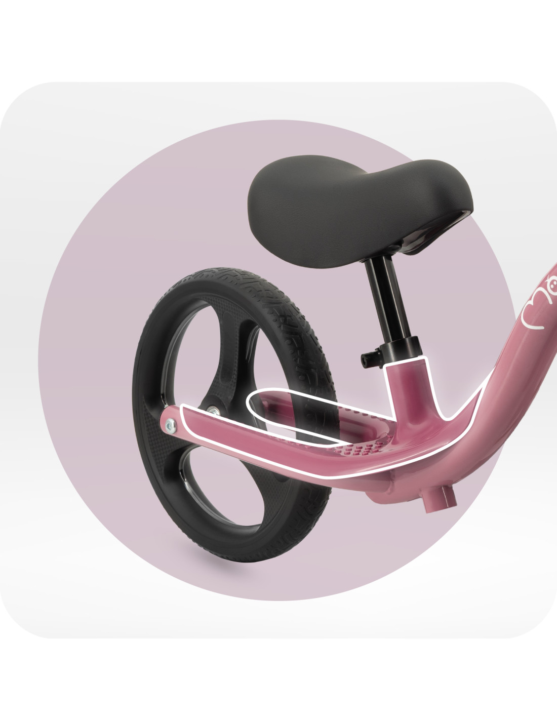 MoMi ISOKA Balance Bike With Joints, Pink