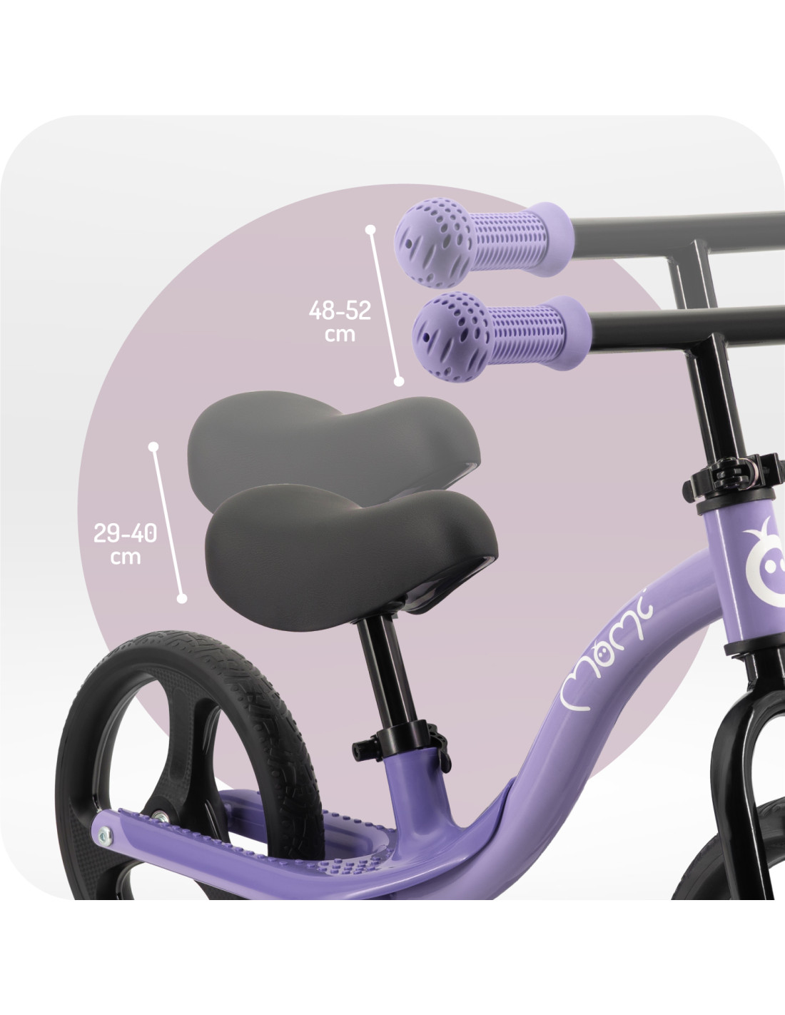 MoMi ISOKA Balance Bike With Joints, Purple