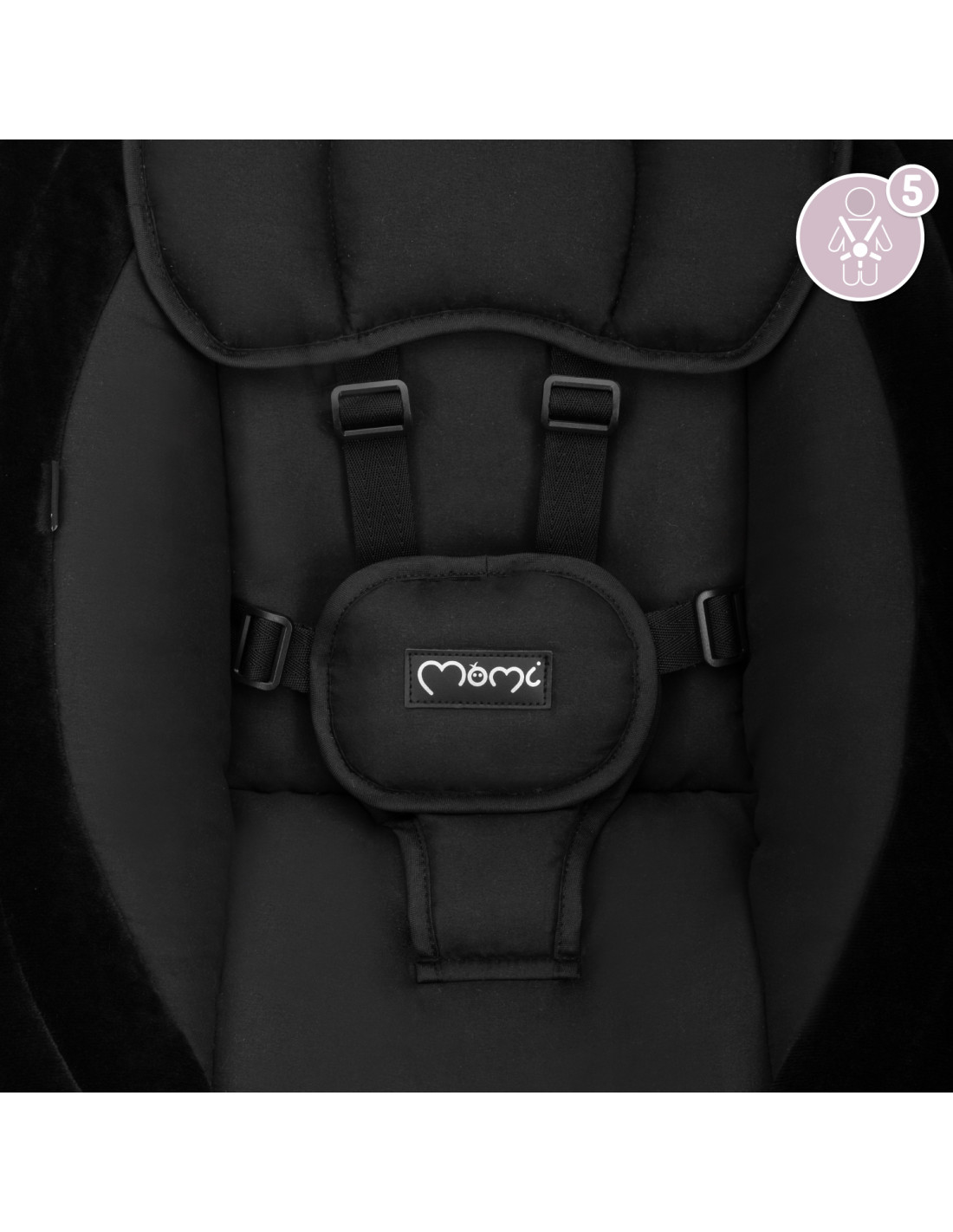 MoMi KENANI ONYX Electric Babysitter With Remote Control, Black