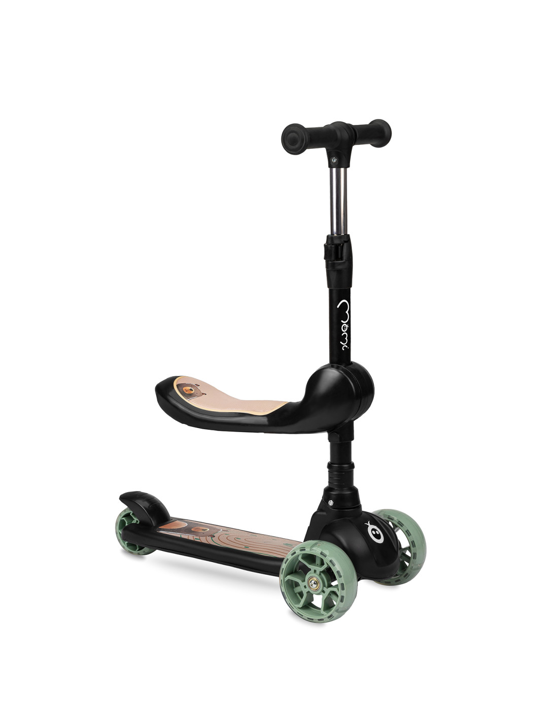MoMi KIURU 2-i-1 Sparkcykel, Svart