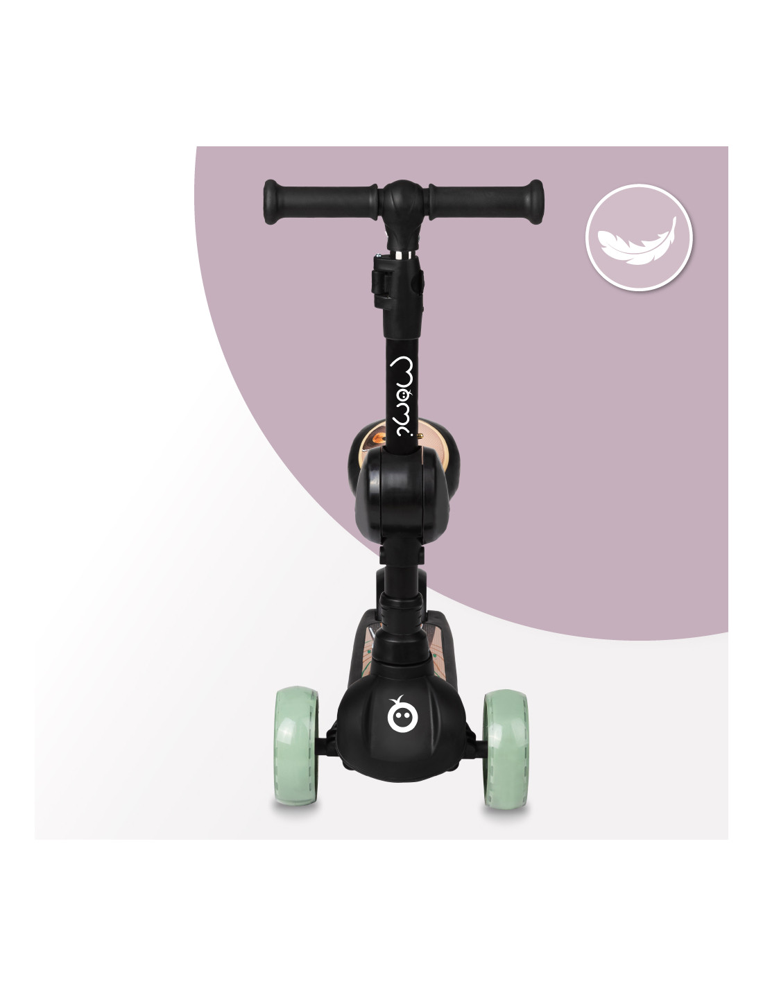 MoMi KIURU 2-i-1 Sparkcykel, Svart