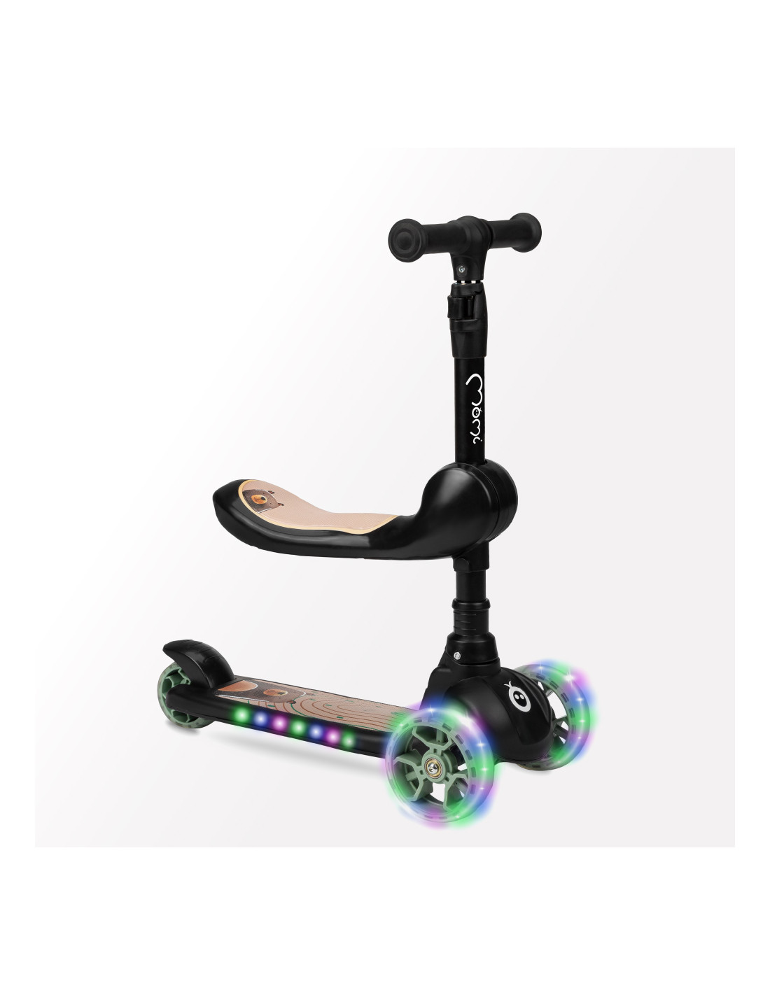 MoMi KIURU 2-i-1 Sparkcykel, Svart