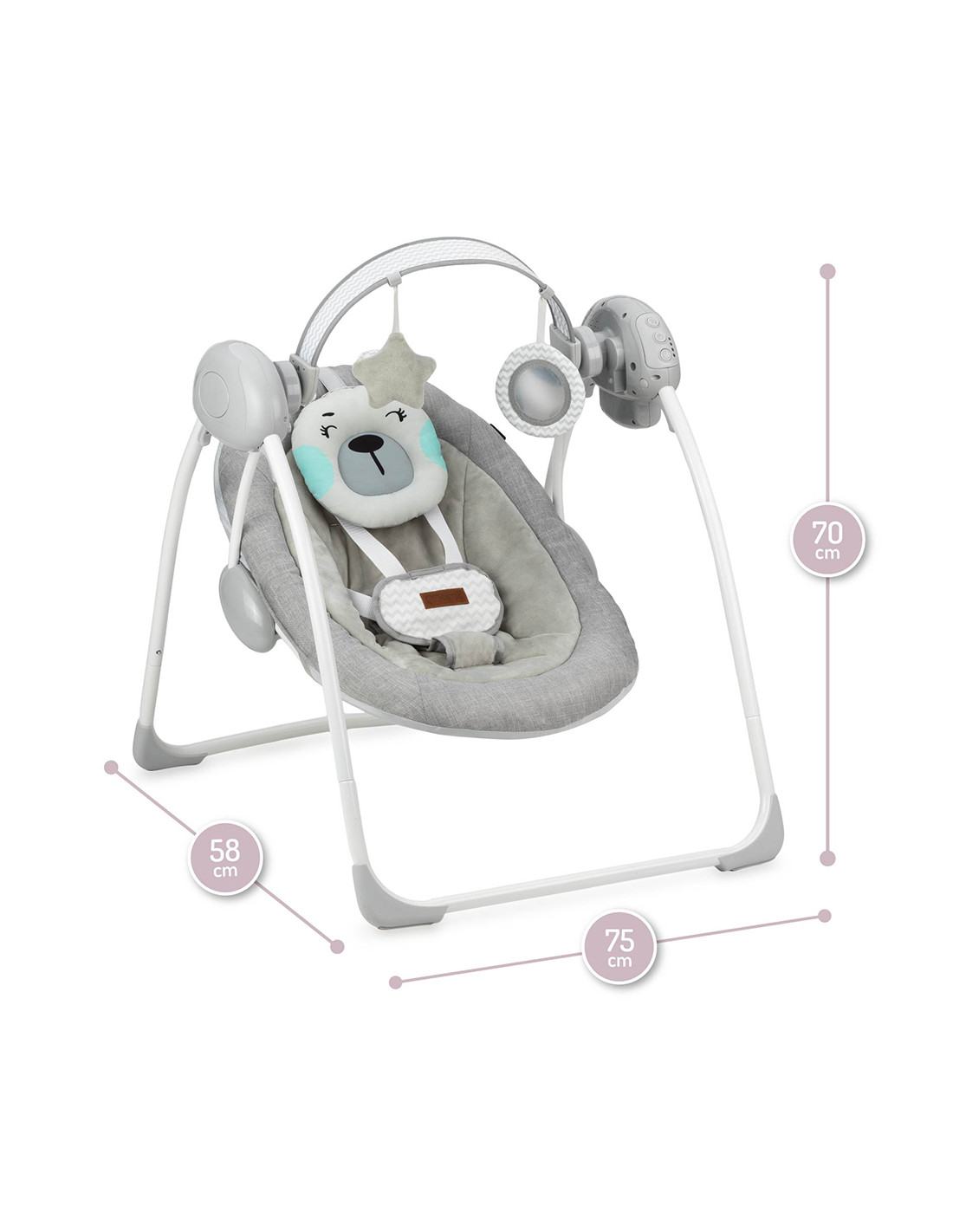MoMi LISS Babysitter Teddy Bear, Turquoise