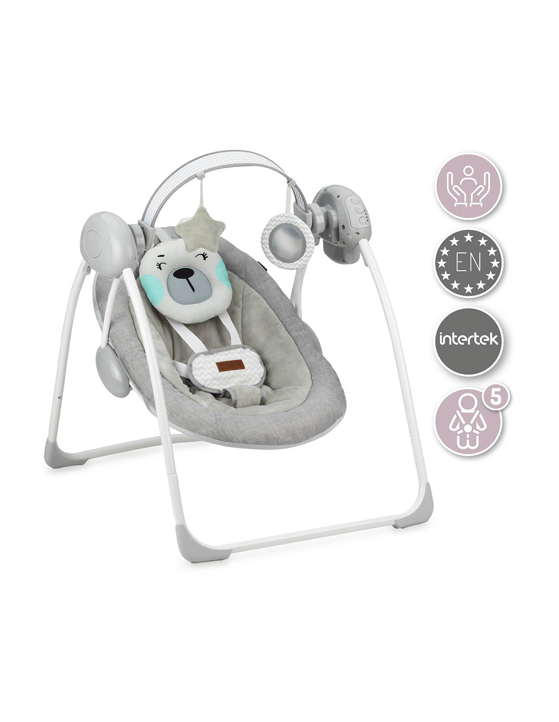 MoMi LISS Babysitter Teddy Bear, Turquoise