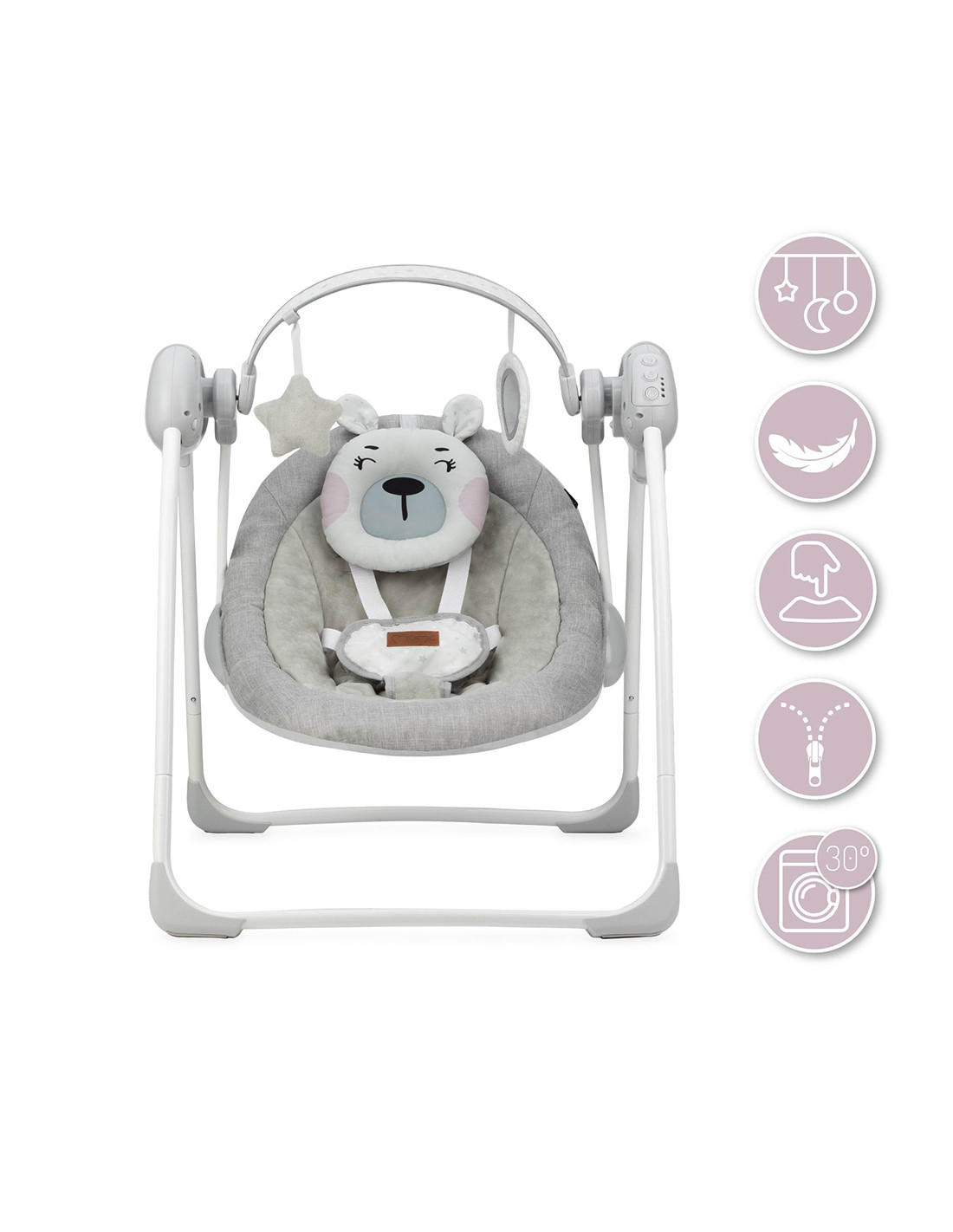 MoMi LISS Babysitter Teddy Bear, Pink