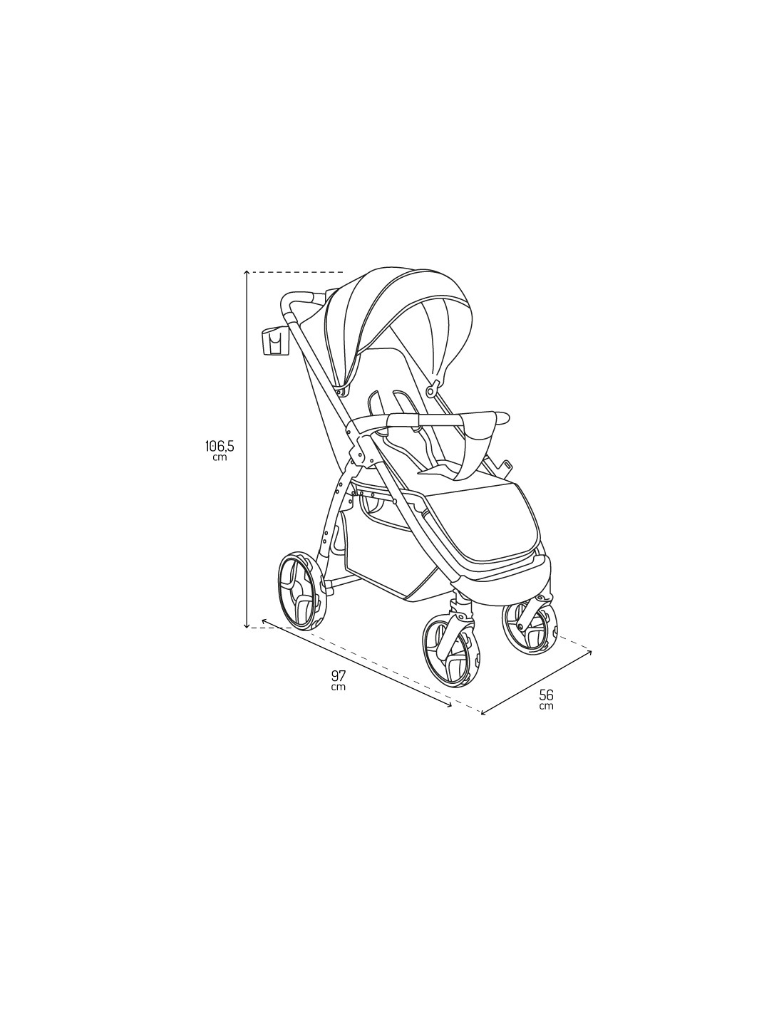 Momi MIYA EVA Stroller, Khaki