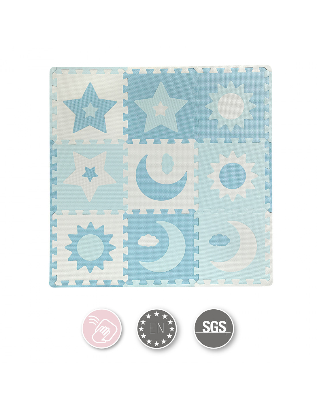 MoMi NEBE Puzzle Mat, Blue