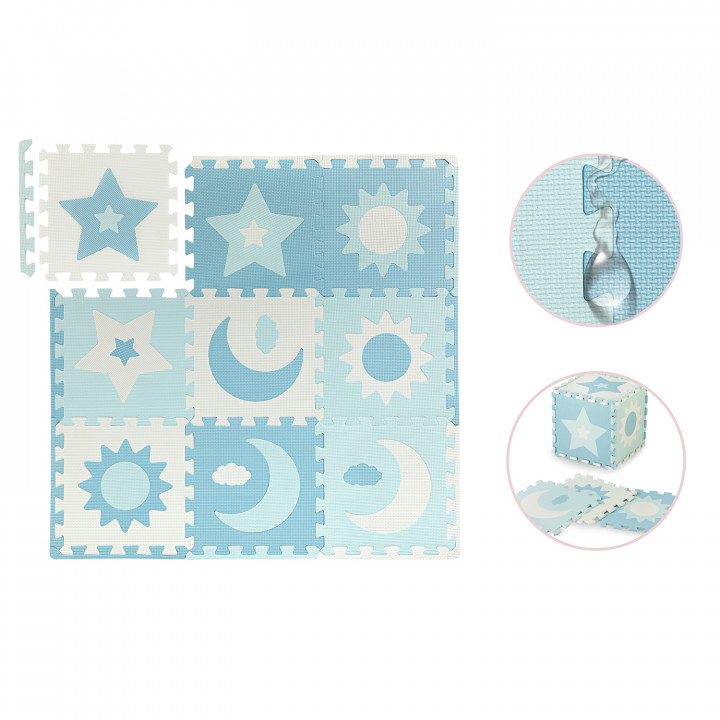 MoMi NEBE Puzzle Mat, Blue