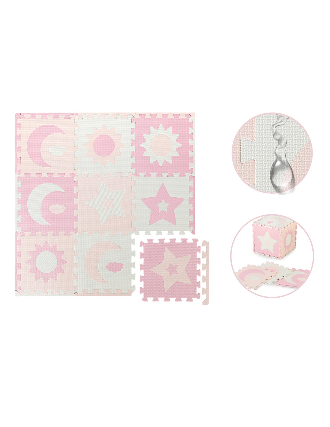 MoMi NEBE Puzzle mat, Pink