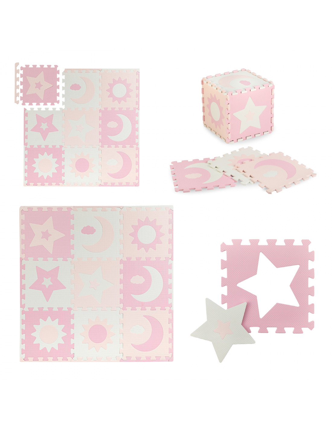 MoMi NEBE Puzzle mat, Pink