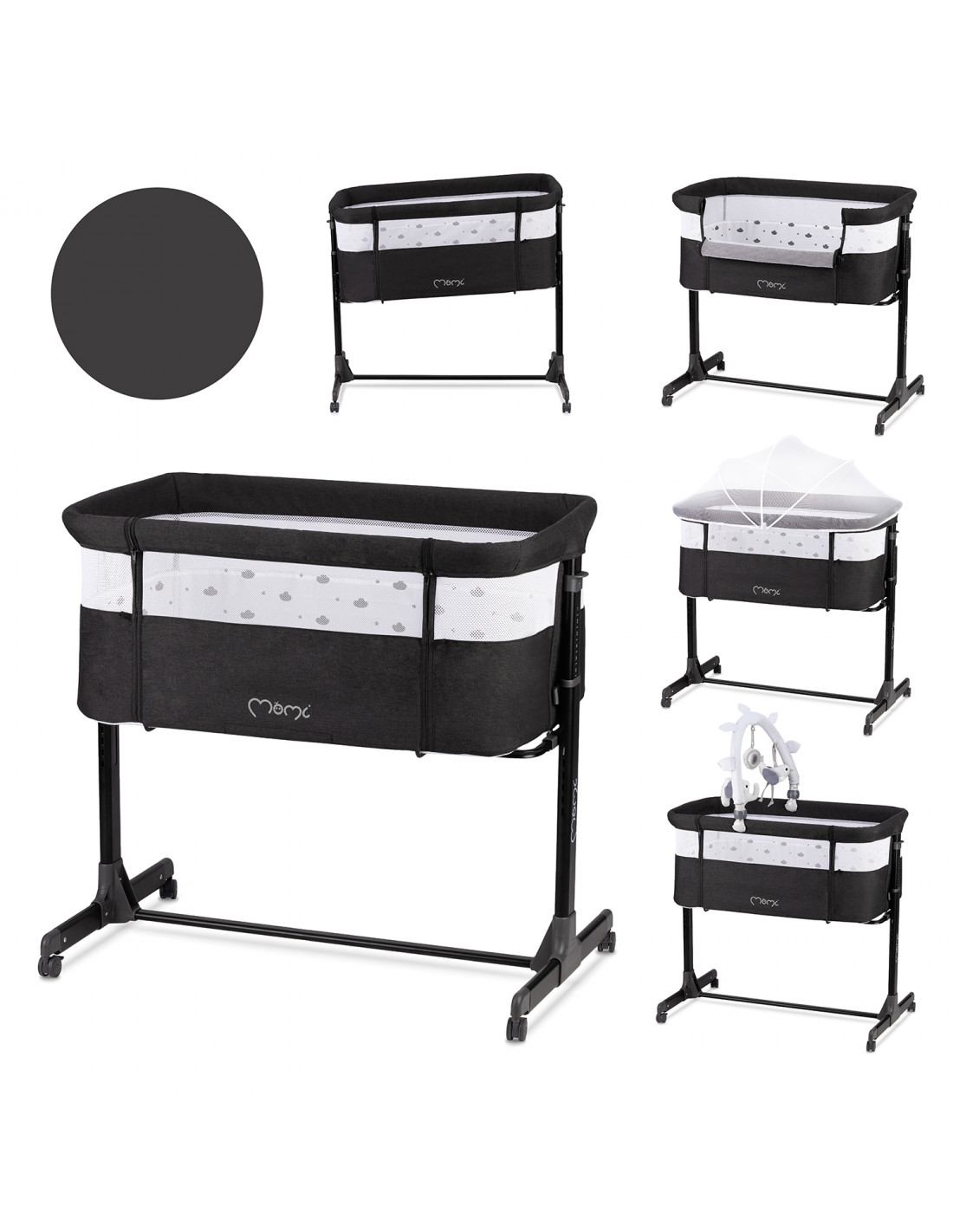 MoMi REVO Travel cot, Dark grey