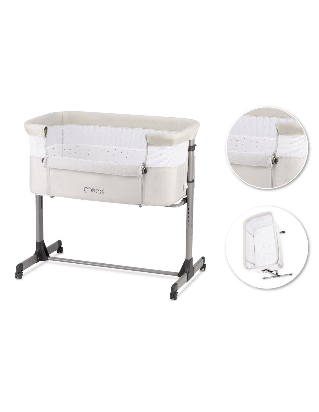 MoMi REVO Travel cot, Light grey