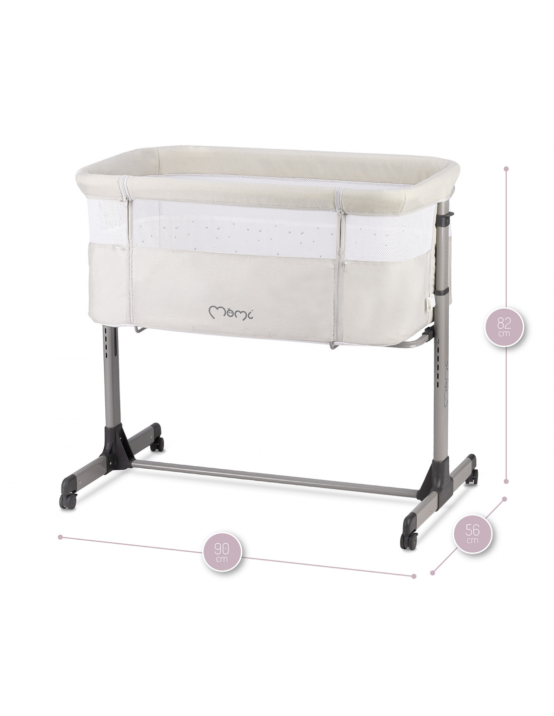 MoMi REVO Travel cot, Light grey