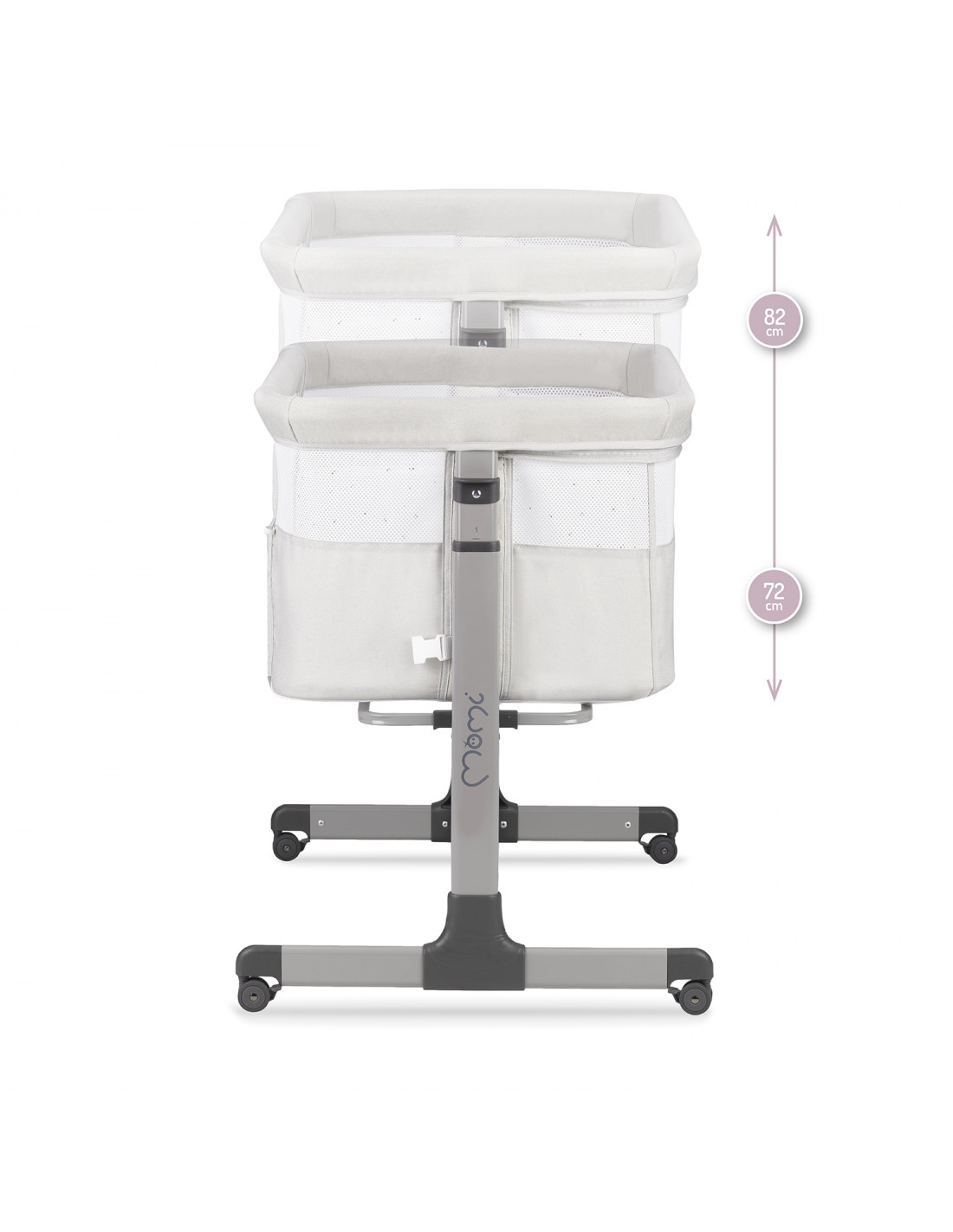 MoMi REVO Travel cot, Light grey