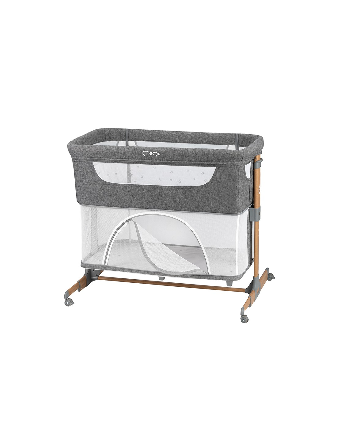 Momi Smart Bed Bedside Crib 4In1, Grey