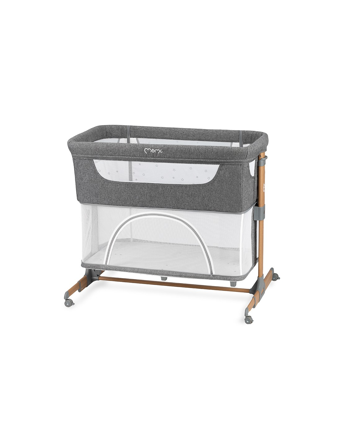 Momi Smart Bed Bedside Crib 4In1, Grey