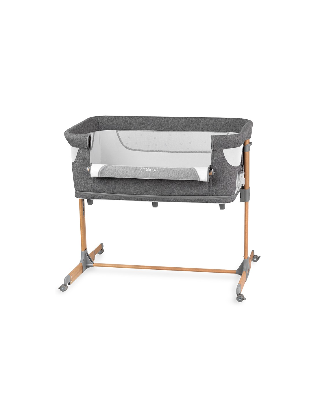 Momi Smart Bed Bedside Crib 4In1, Grey