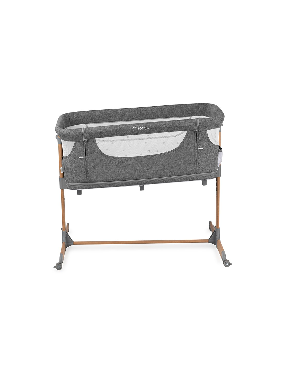 Momi Smart Bed Bedside Crib 4In1, Grey