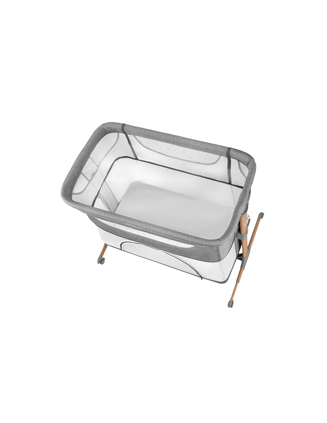 Momi Smart Bed Bedside Crib 4In1, Grey