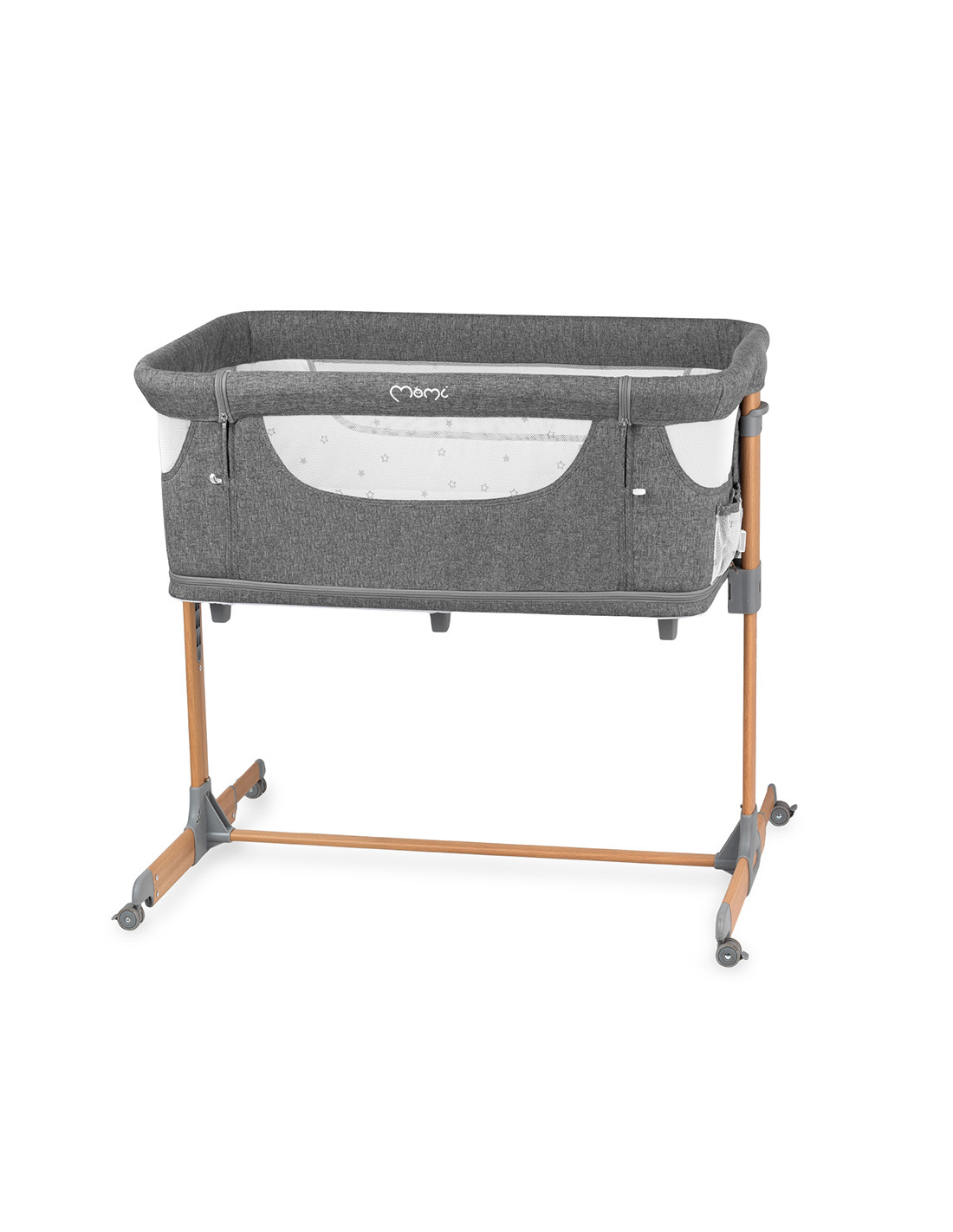 Momi Smart Bed Bedside Crib 4In1, Grey