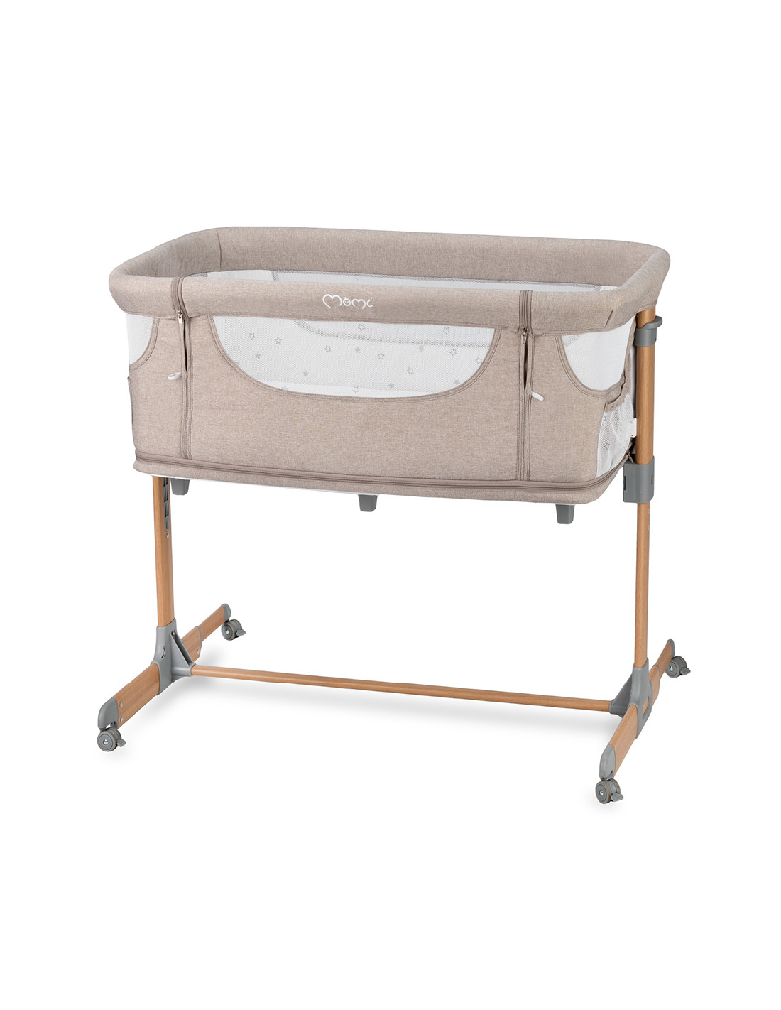 Momi Smart Bed Bedside Crib 4In1, Beige