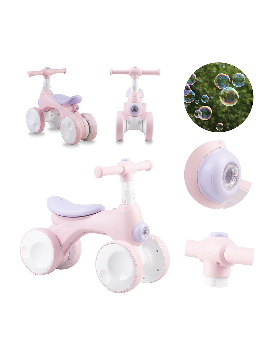 MoMi TOBIS Ride-On Balance Bike, Pink