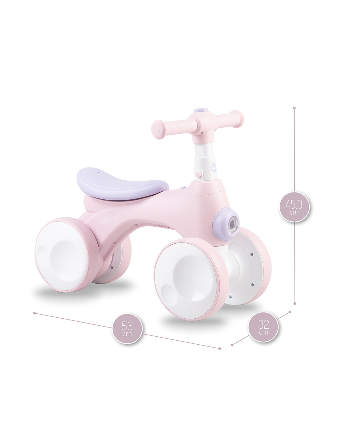 MoMi TOBIS Ride-On Balance Bike, Pink