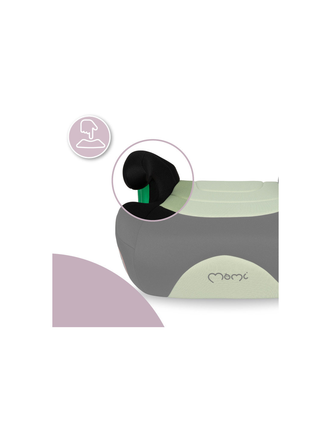 MoMi VENKO i-SIZE Belt cushion, Green