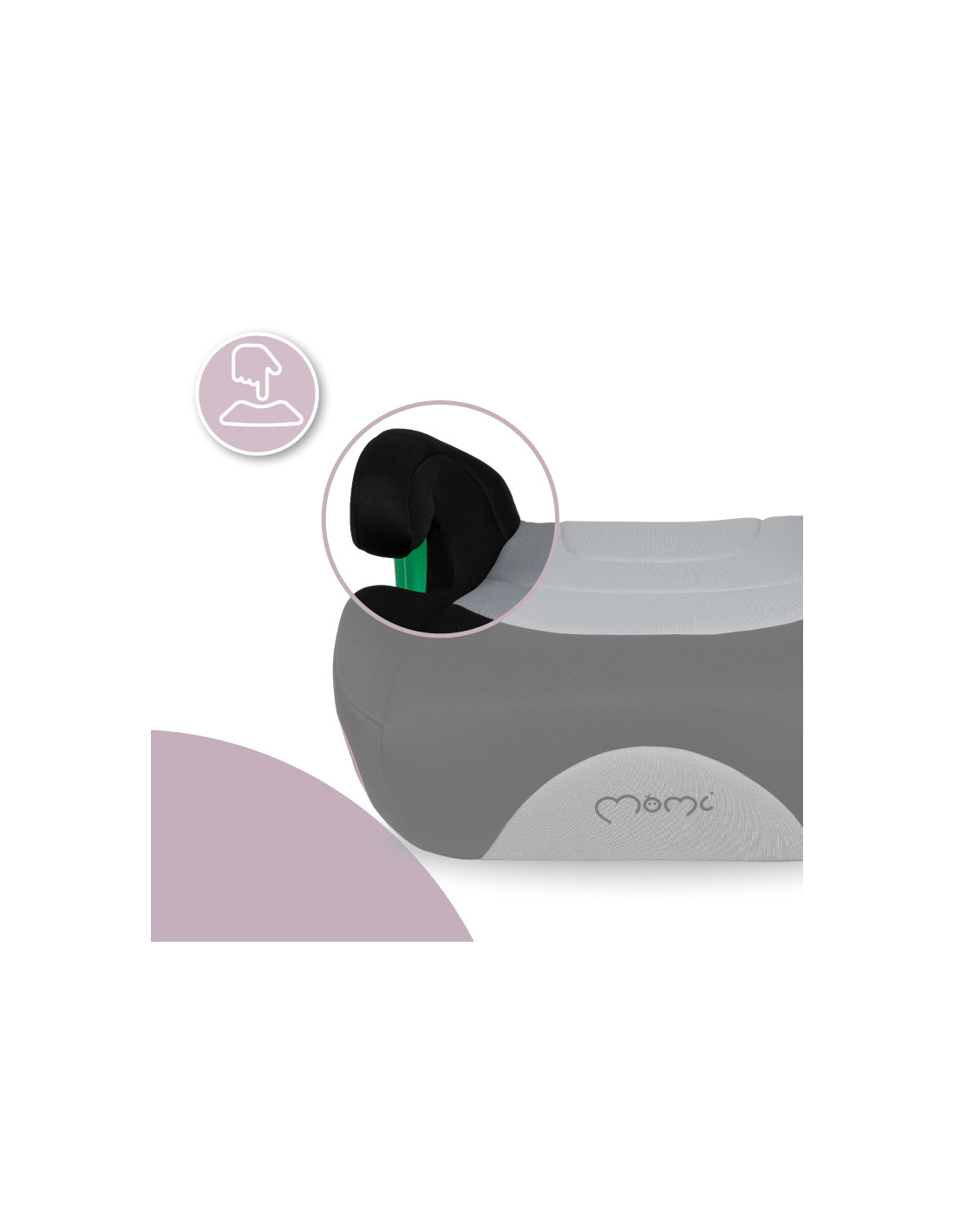 MoMi VENKO i-SIZE Belt cushion, Grey